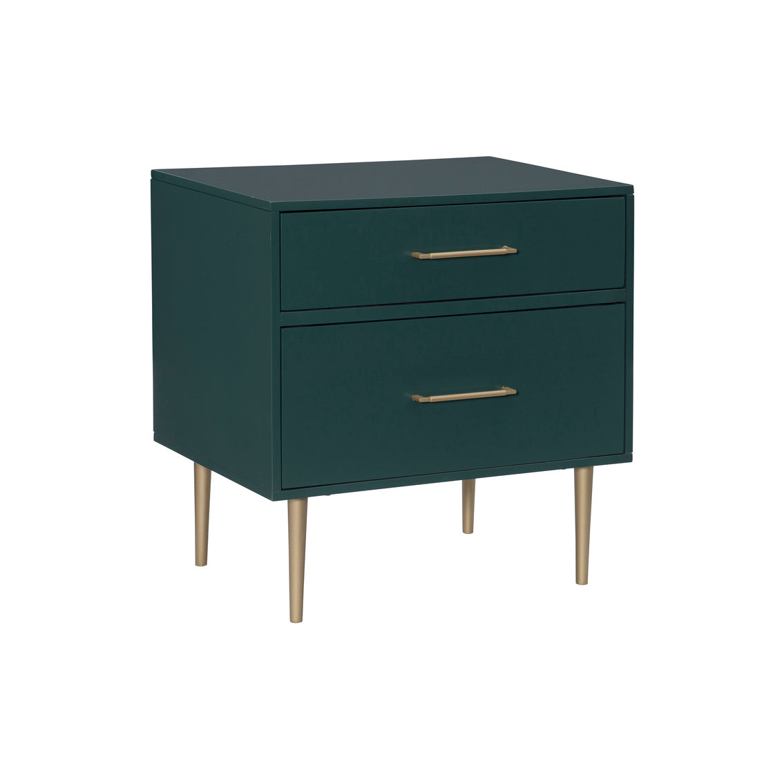 Linon Gwyneth Nightstand in Dark Green