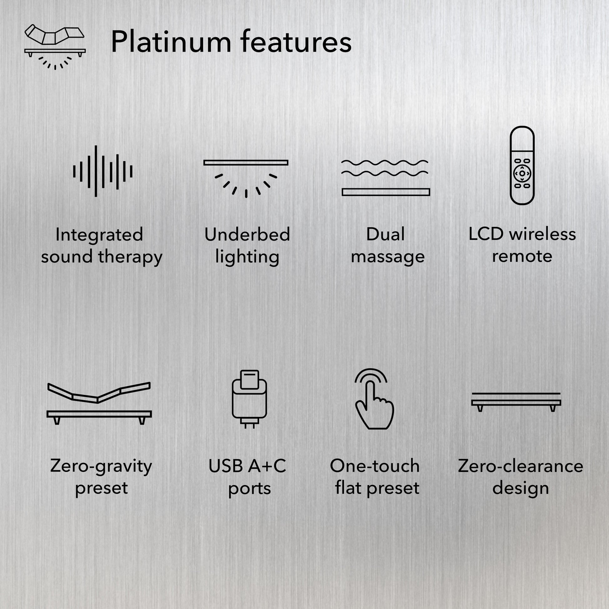 baselogic Platinum Adjustable Bed Base - Feature details