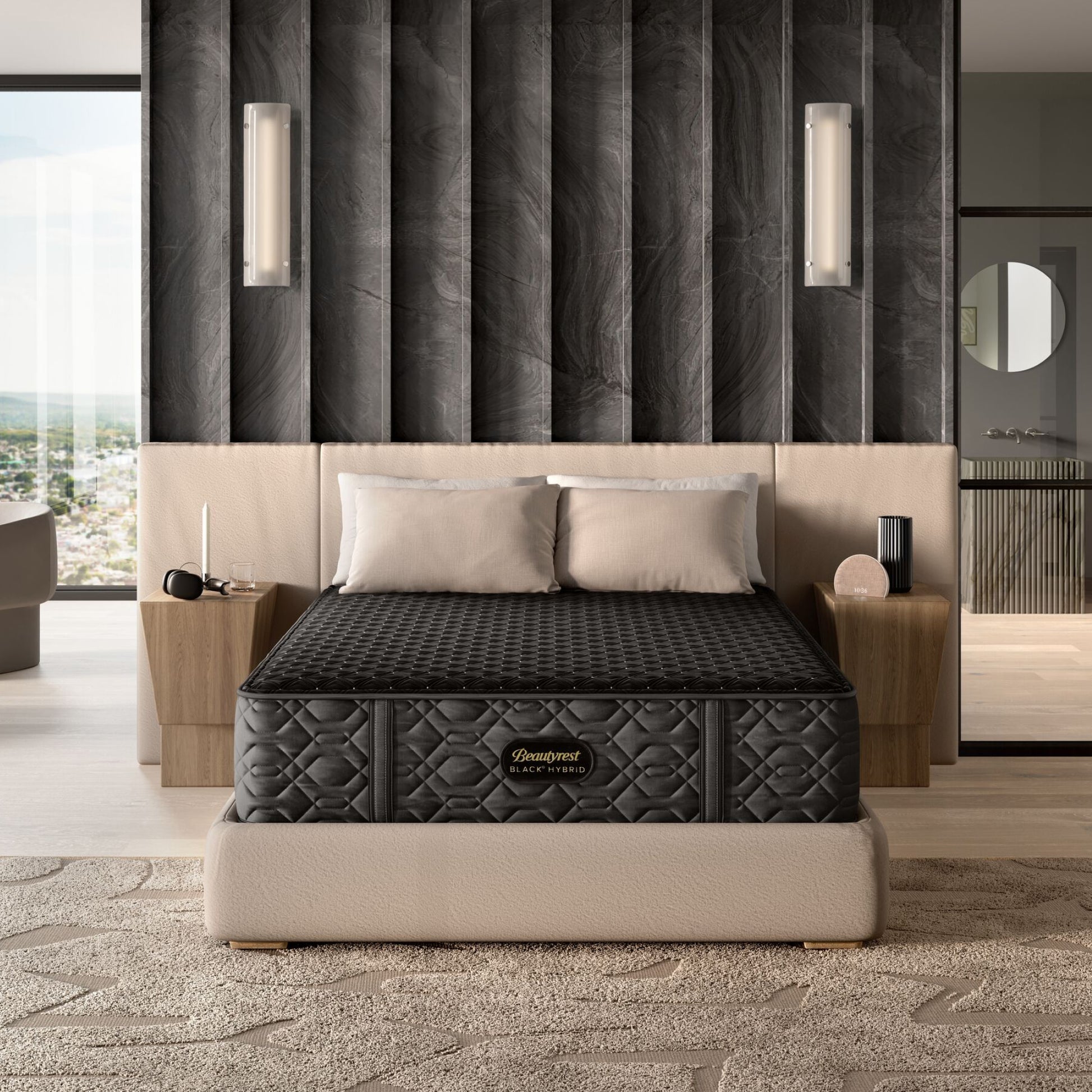 Beautyrest Black Series Three Medium Hybrid Mattress In Room