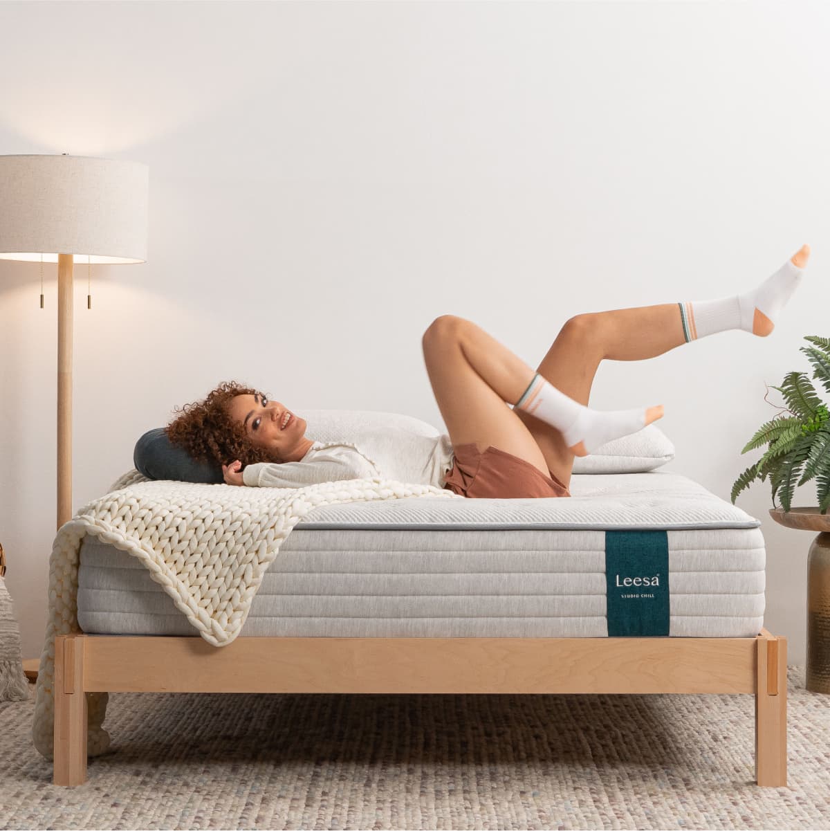 Leesa Studio Chill Medium Hybrid Mattress-lifestyle