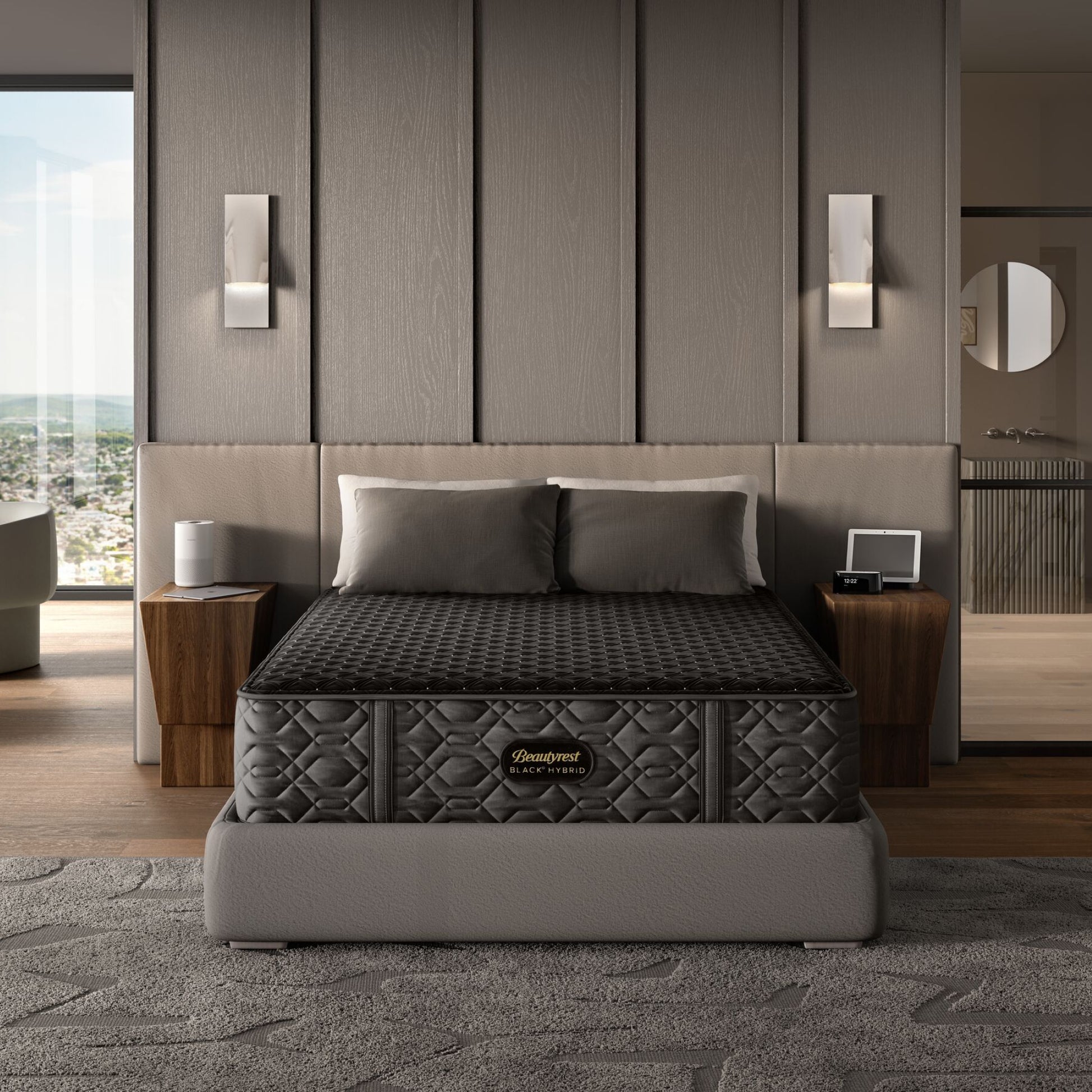 Beautyrest Black Series Three Plush Hybrid Mattress In Room
