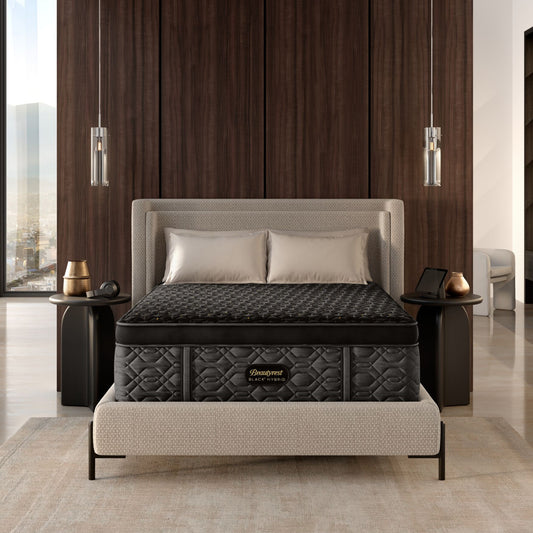 Beautyrest Black Series Four Plush Apex Top Hybrid Mattress In Room