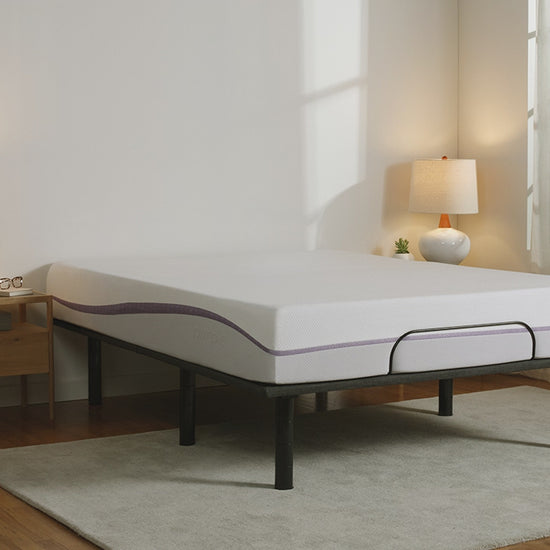 Purple Adjustable Bed Base adjusting articulation video.