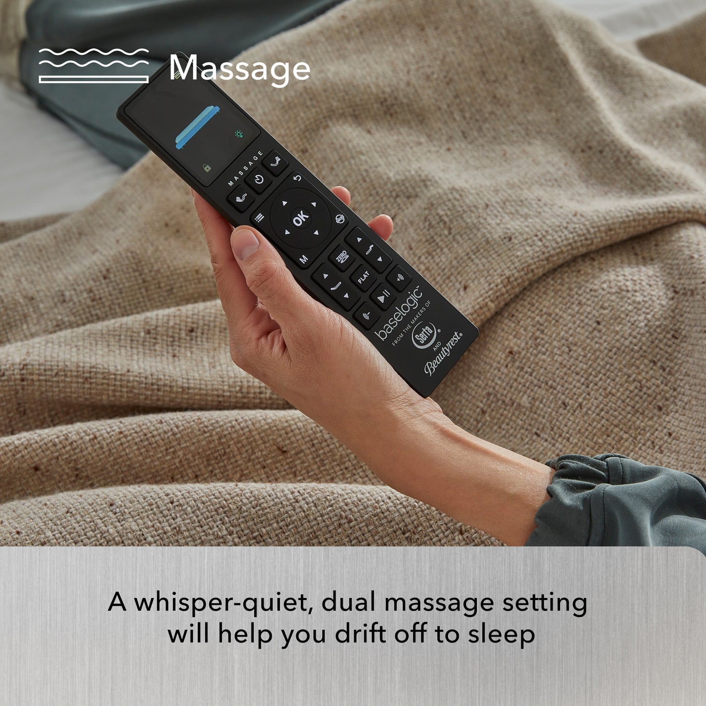 baselogic Platinum Adjustable Bed Base - Massage feature details
