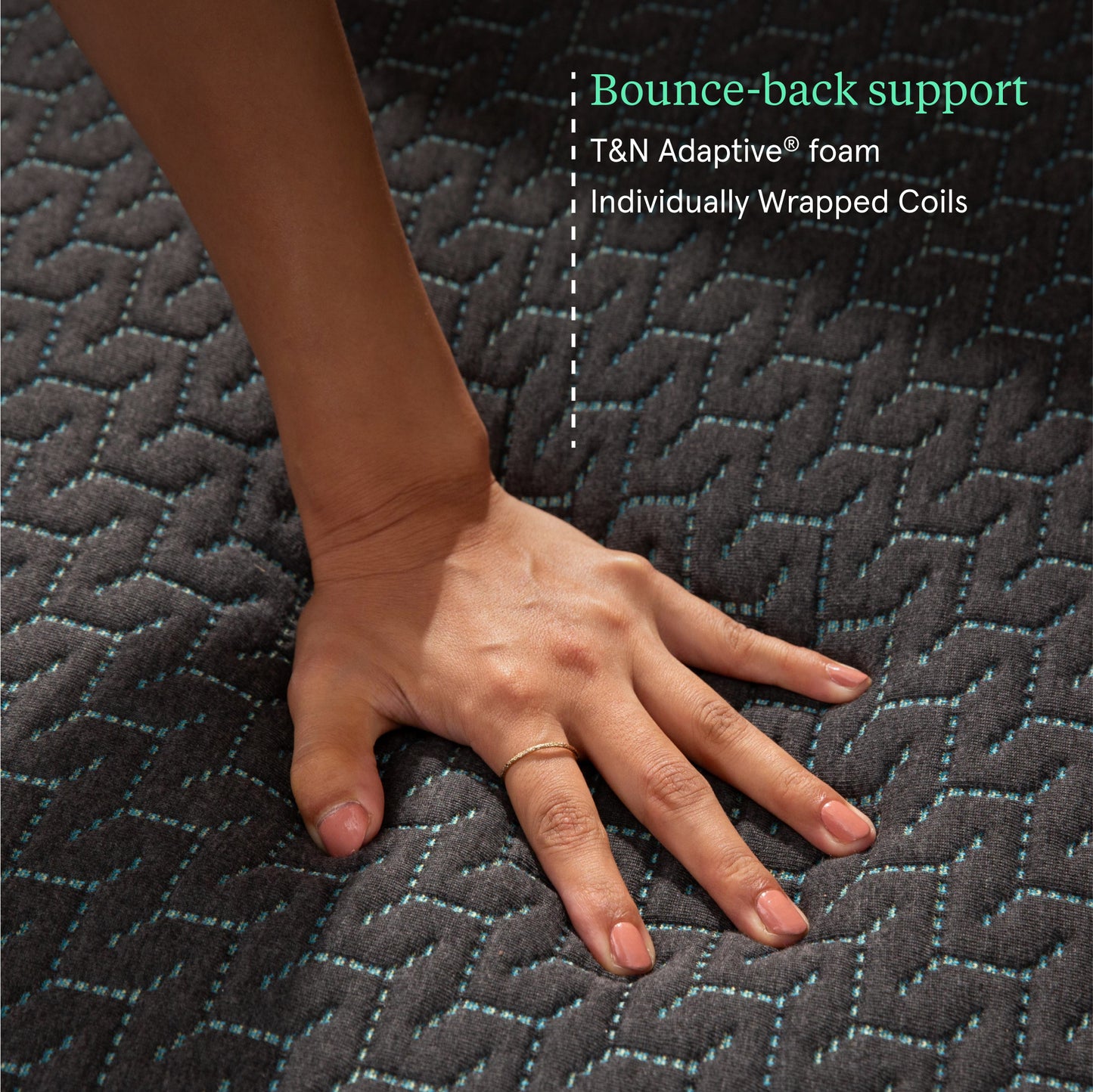 Tuft & Needle Mint Medium Hybrid Mattress - Bounce-back Support Detail