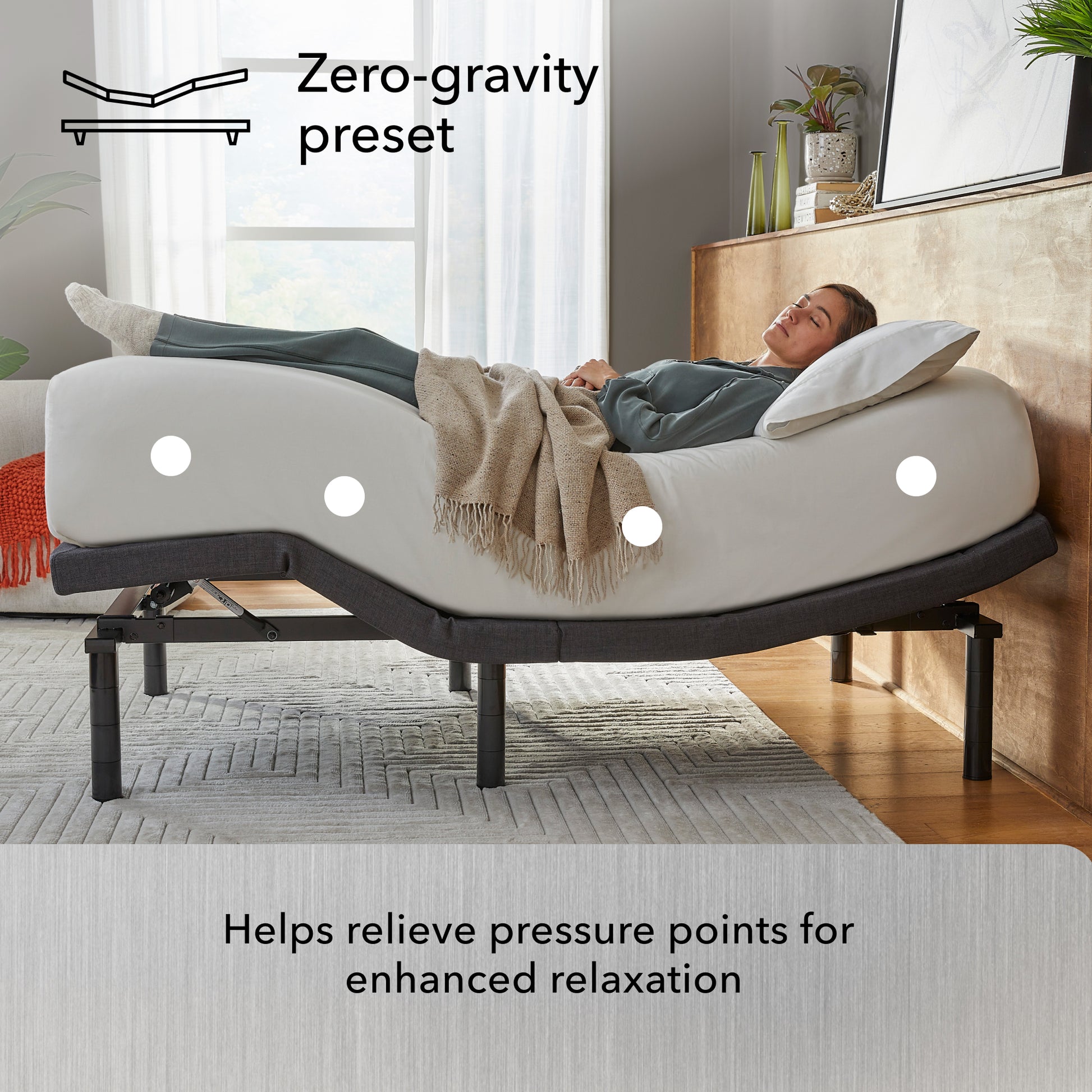 baselogic Platinum Adjustable Bed Base - Zero-gravity present feature details