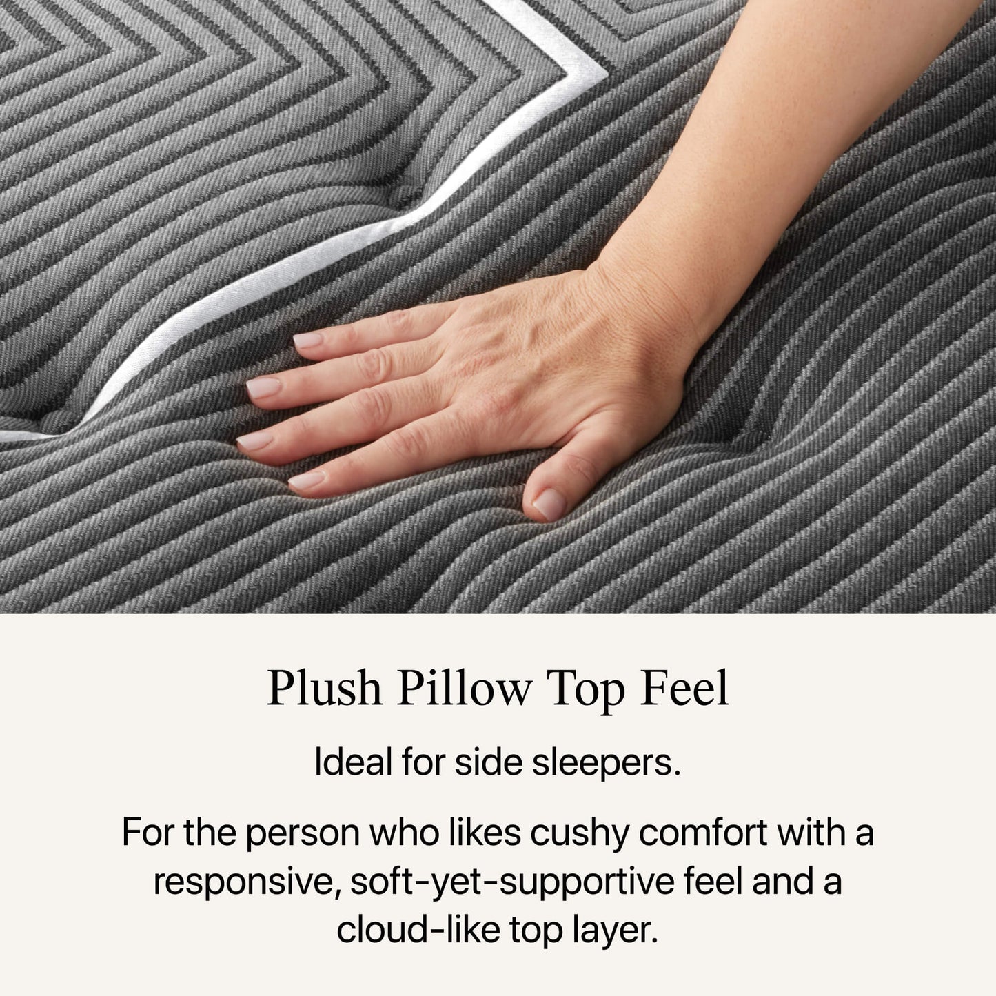 Beautyrest Black B-Class Plush Pillow Top Mattress Feel Image
