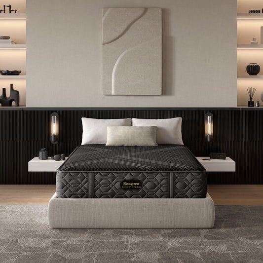 Beautyrest Black Series One Plush Hybrid Mattress In Room