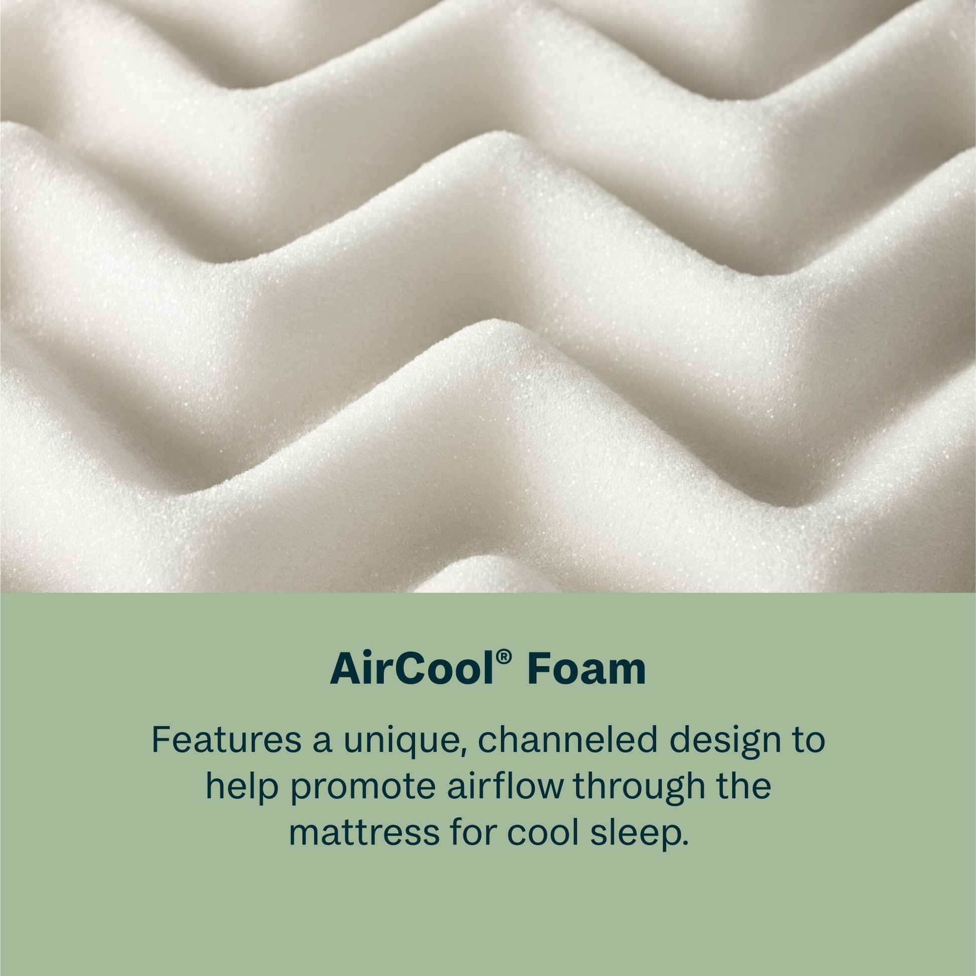 AirCool Form features a unique design to help airflow for cool sleep.