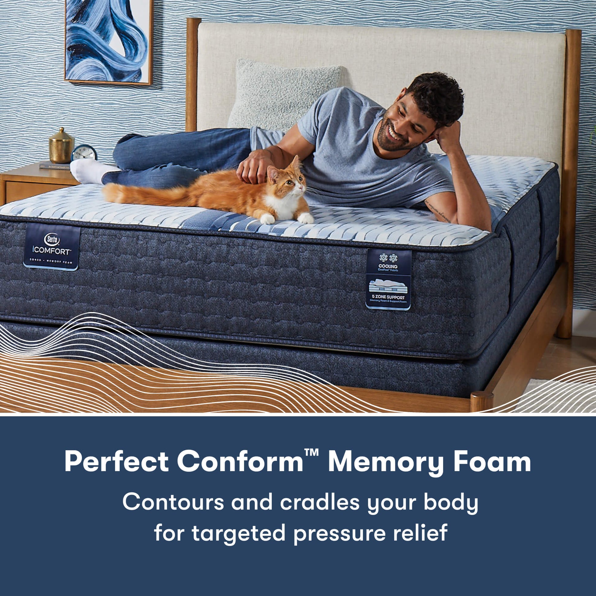 Serta iComfort Iona Medium Mattress - Component Detail Images with overlay 2